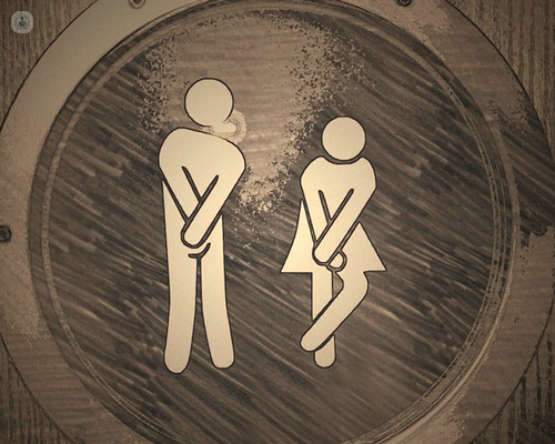 disegno di un uomo e una donna con incontinenza urinaria