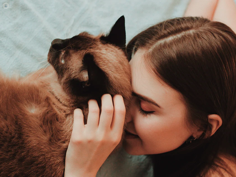 gatto e padrona